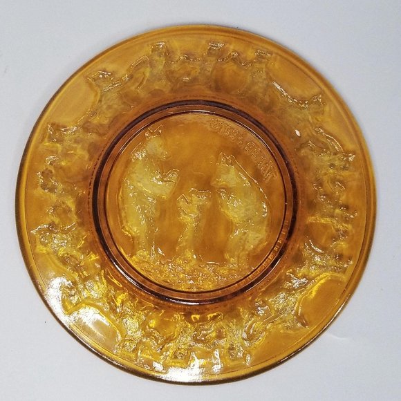 Indiana Glass Tiara Amber Plates - Picture 4 of 9